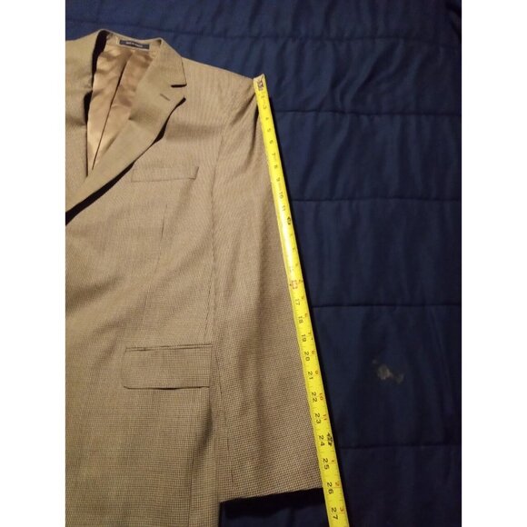 Daniel Cremieux Collection Mens Sport Coat 44L Loro Piana Wool Brown Houndstooth - Picture 4 of 8